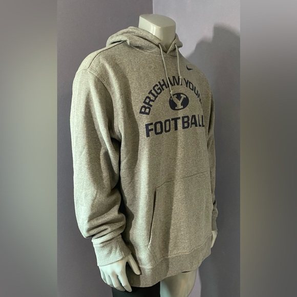 New Nike Brigham Young University Football football Pullover Hoodie Gray XXL - Picture 4 of 7